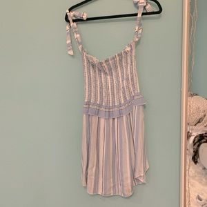 Blue and White Striped Sun Dress